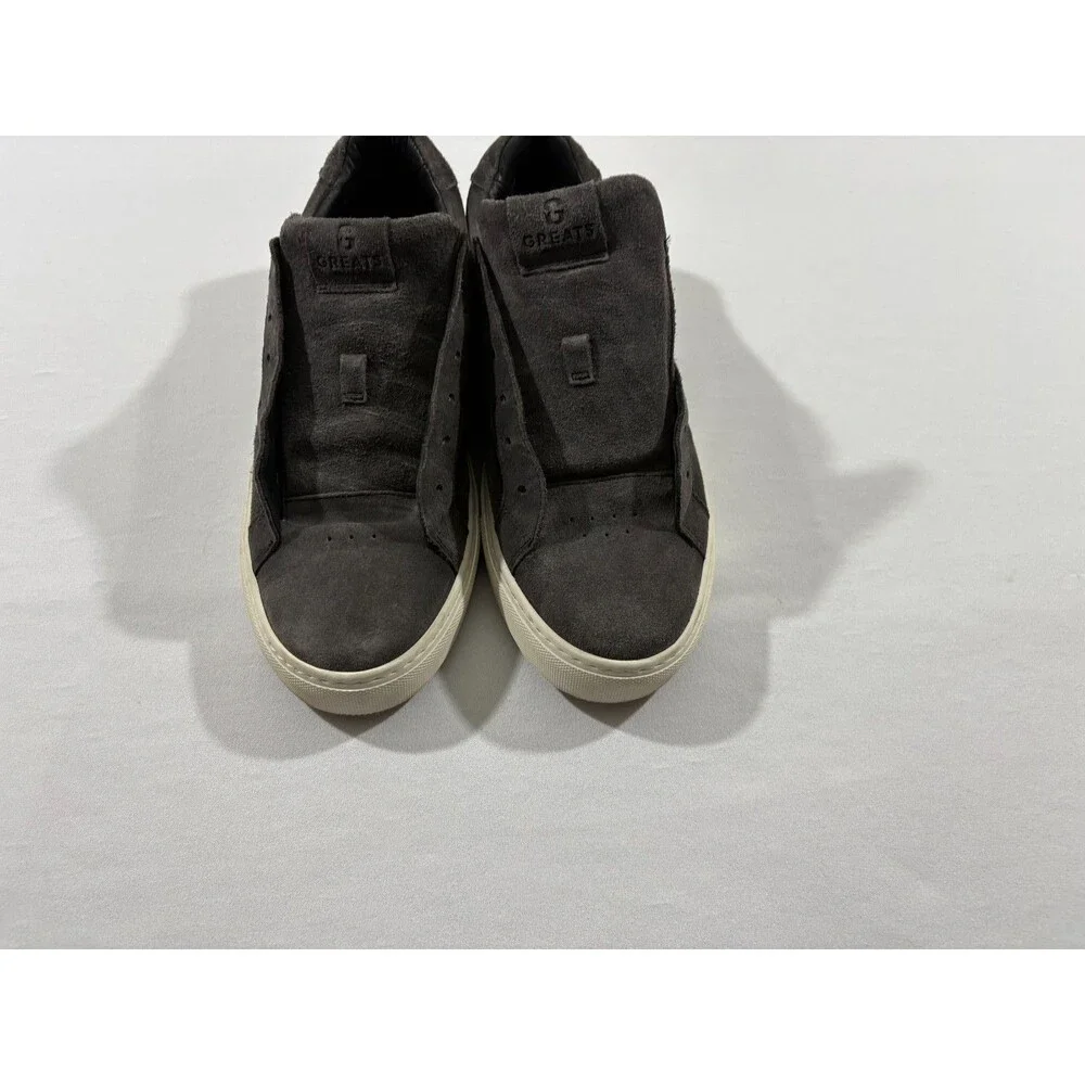 Greats Brooklyn Royale 2.0 Mens Shoes Gray Suede Leather Sneakers Low Sz 10.5